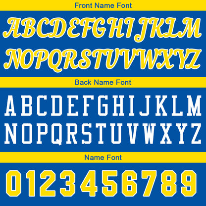 Custom Royal-Yellow Basketball Jersey for Men Women Adult Youth Stitched Name Number Logo