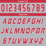 Custom Grey Red Basketball Jersey Uniform Suit Printed Your Logo Name Number