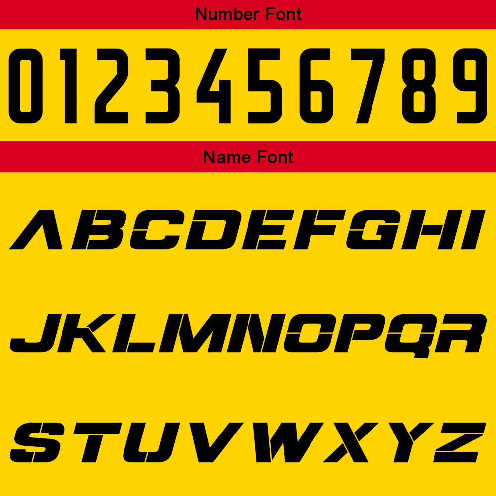 Custom Yellow Red Reversible Basketball Suit for Adults and Kids Personalized Jersey
