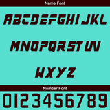 Custom Cyan Brown Baseball Jersey Personalized Gradient Team Uniforms Shirt with Name Number