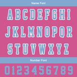 Custom Pale Blue Pink Varsity Jackets for Men Women Youth Personalized Letterman Jackets