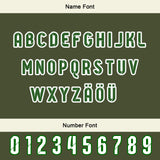 Custom Olive Green White Letterman Varsity Jacket Personalized Embroidery Printing