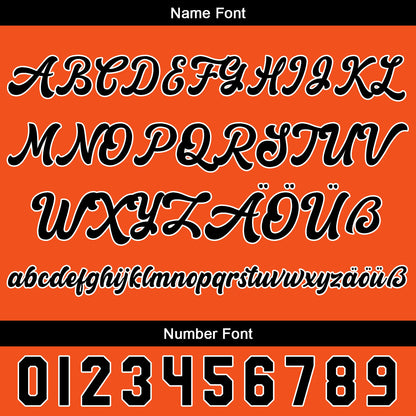 Custom Orange Black Baseball Jersey Personalized Gradient Team Uniforms Shirt with Name Number