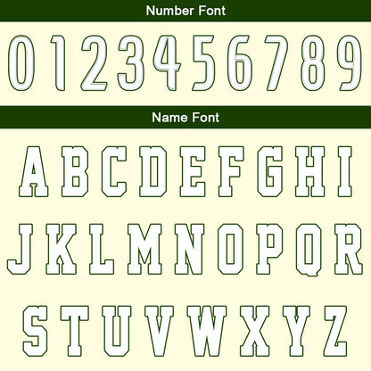 Custom Cream Green Basketball Jersey Uniform Suit Printed Your Logo Name Number