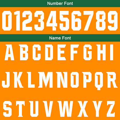 Custom Orange Green Football Gradient Polo Shirts  Add Your Unique Logo/Name/Number