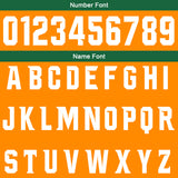 Custom Orange Green Football Gradient Polo Shirts  Add Your Unique Logo/Name/Number