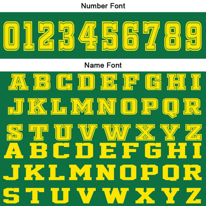 Custom Green Yellow Basketball Jersey Uniform Suit Printed Your Logo Name Number
