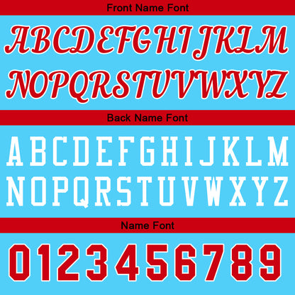 Custom Light Blue Red Basketball Jersey for Men Women Adult Youth Stitched Name Number Logo