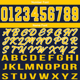 Custom Navy Yellow Basketball Jersey for Men Women Adult Youth Stitched Name Number Logo