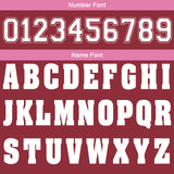 Custom Burgundy Pink Football Gradient Polo Shirts  Add Your Unique Logo/Name/Number