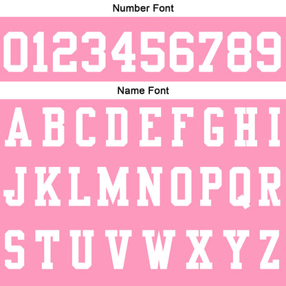 Custom Pink White Football Polo Shirts  Add Your Unique Logo/Name/Number