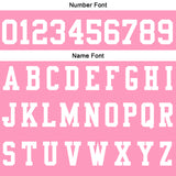 Custom Pink White Football Polo Shirts  Add Your Unique Logo/Name/Number