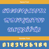 Custom Blue Yellow Letterman Varsity Jacket Personalized Embroidery Printing