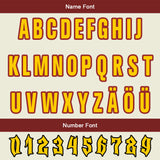 Custom Red Yellow Letterman Varsity Jacket Personalized Embroidery Printing