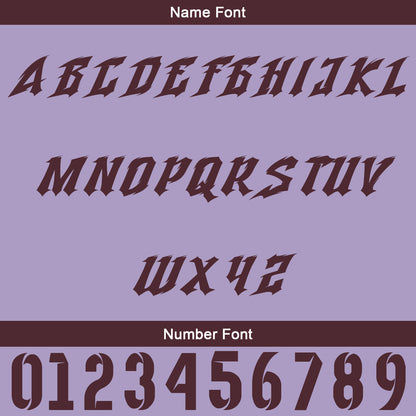 Custom Brown Purple Baseball Jersey Personalized Gradient Team Uniforms Shirt with Name Number