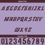 Custom Brown Purple Baseball Jersey Personalized Gradient Team Uniforms Shirt with Name Number