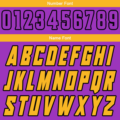 Custom Purple Yellow Reversible Basketball Suit for Adults and Kids Personalized Jersey