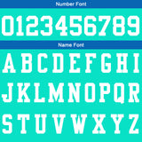 Custom Cyan Blue Football Gradient Polo Shirts  Add Your Unique Logo/Name/Number