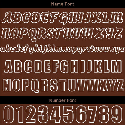 Custom Brown Baseball Jersey Print Personalized Name, Number and Logo