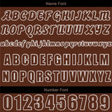 Custom Brown Baseball Jersey Print Personalized Name, Number and Logo