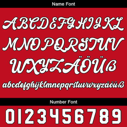 Custom Red White Baseball Jersey Personalized Gradient Team Uniforms Shirt with Name Number