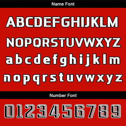 Custom Red Black Basketball Jersey Uniform Suit Printed Your Logo Name Number