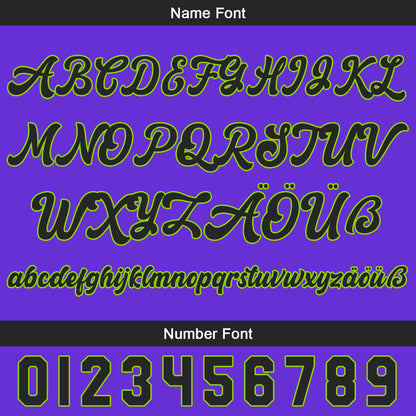 Custom Purple Green Baseball Jersey Personalized Gradient Team Uniforms Shirt with Name Number