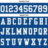 Custom Blue White Football Polo Shirts  Add Your Unique Logo/Name/Number