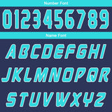 Custom Navy Cyan Basketball Jersey Uniform Suit Printed Your Logo Name Number