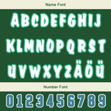 Custom Green White Letterman Varsity Jacket Personalized Embroidery Printing