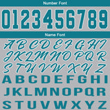 Custom Gray Teal Basketball Jersey for Men Women Adult Youth Stitched Name Number Logo
