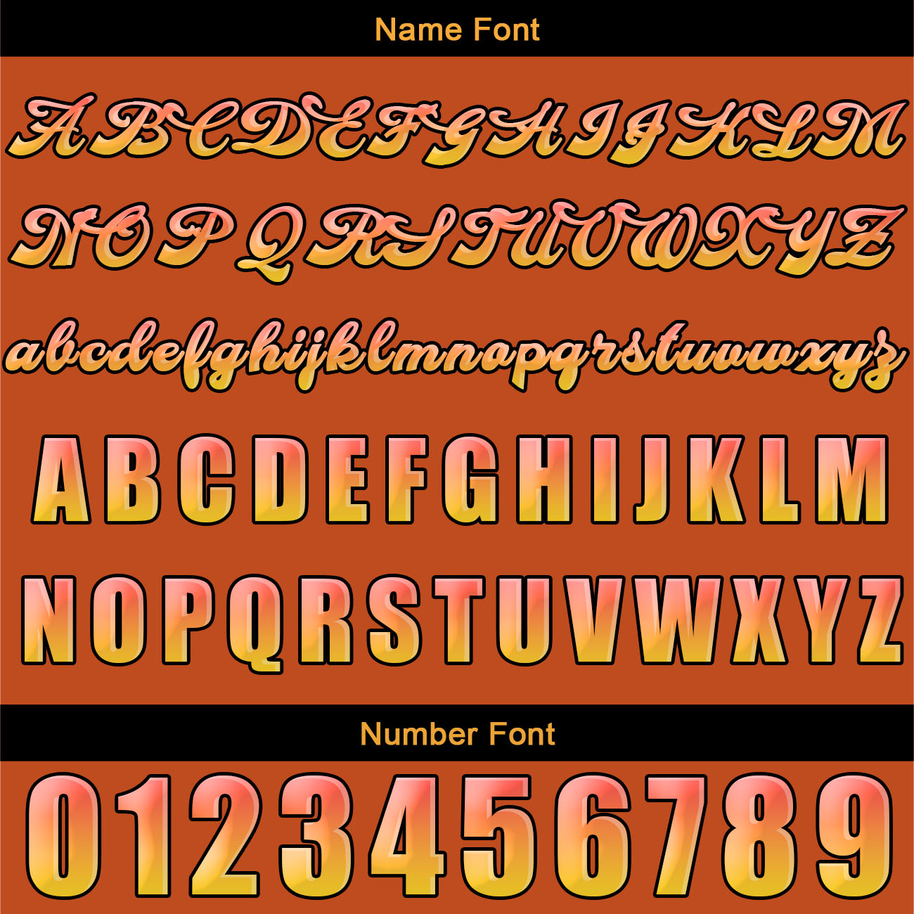 Custom Orange Baseball Jersey Print Personalized Name, Number and Logo