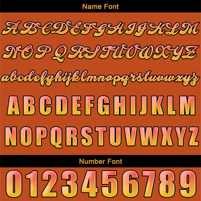 Custom Orange Baseball Jersey Print Personalized Name, Number and Logo