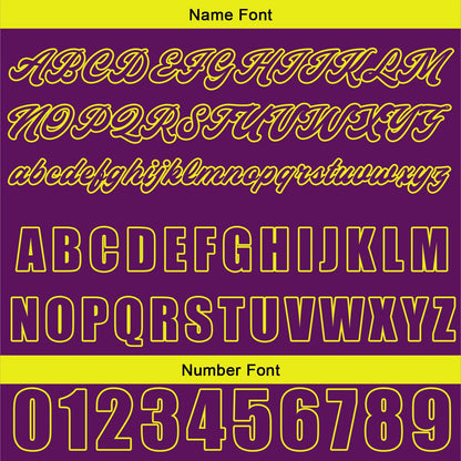 Custom Purple Baseball Jersey Print Personalized Name, Number and Logo
