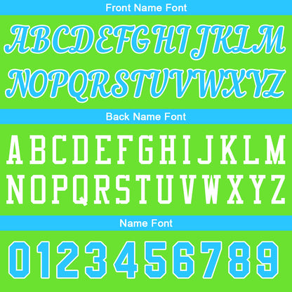 Custom Neon Green-Light Blue Basketball Jersey for Men Women Adult Youth Stitched Name Number Logo