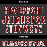 Custom Black Red Uniform Jersey Kids Adults Personalized Set Jersey Shirt