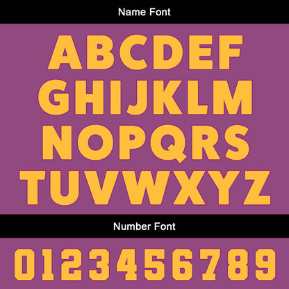 Custom Purple Orange Uniform Jersey Kids Adults Personalized Set Jersey Shirt