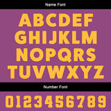 Custom Purple Orange Uniform Jersey Kids Adults Personalized Set Jersey Shirt