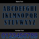 Custom Black Blue Soccer Uniform Jersey Kids Adults Personalized Set Jersey Shirt