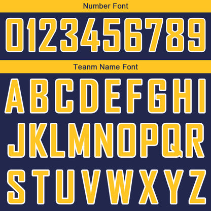 Custom Stitched Basketball Jersey for Men, Women And Kids Navy-Yellow-White