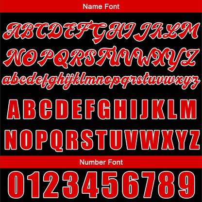Custom Black Red Basketball Jersey Uniform Suit Printed Your Logo Name Number
