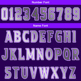 Custom Purple Grey Basketball Jersey Uniform Suit Printed Your Logo Name Number