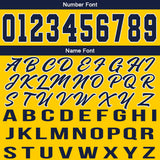 Custom Yellow Navy Basketball Jersey for Men Women Adult Youth Stitched Name Number Logo