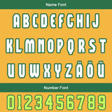 Custom Green Yellow Letterman Varsity Jacket Personalized Embroidery Printing