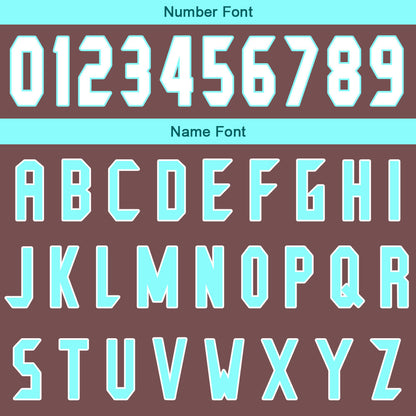 Custom Brown Cyan Basketball Jersey Uniform Suit Printed Your Logo Name Number