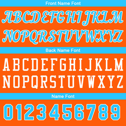 Custom Orange-Light Blue Basketball Jersey for Men Women Adult Youth Stitched Name Number Logo