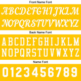 Custom Yellow White Basketball Jersey for Men Women Adult Youth Stitched Name Number Logo