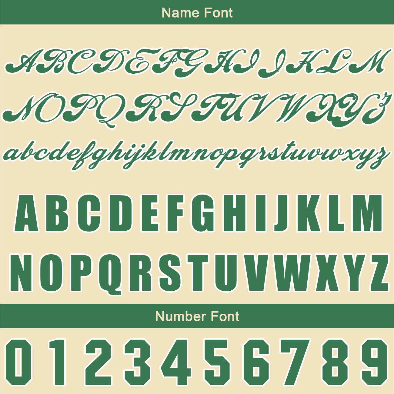 Custom Beige Green Baseball Jersey Print Personalized Name, Number and Logo