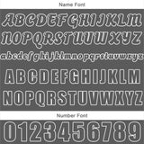 Custom Grey Baseball Jersey Print Personalized Name, Number and Logo