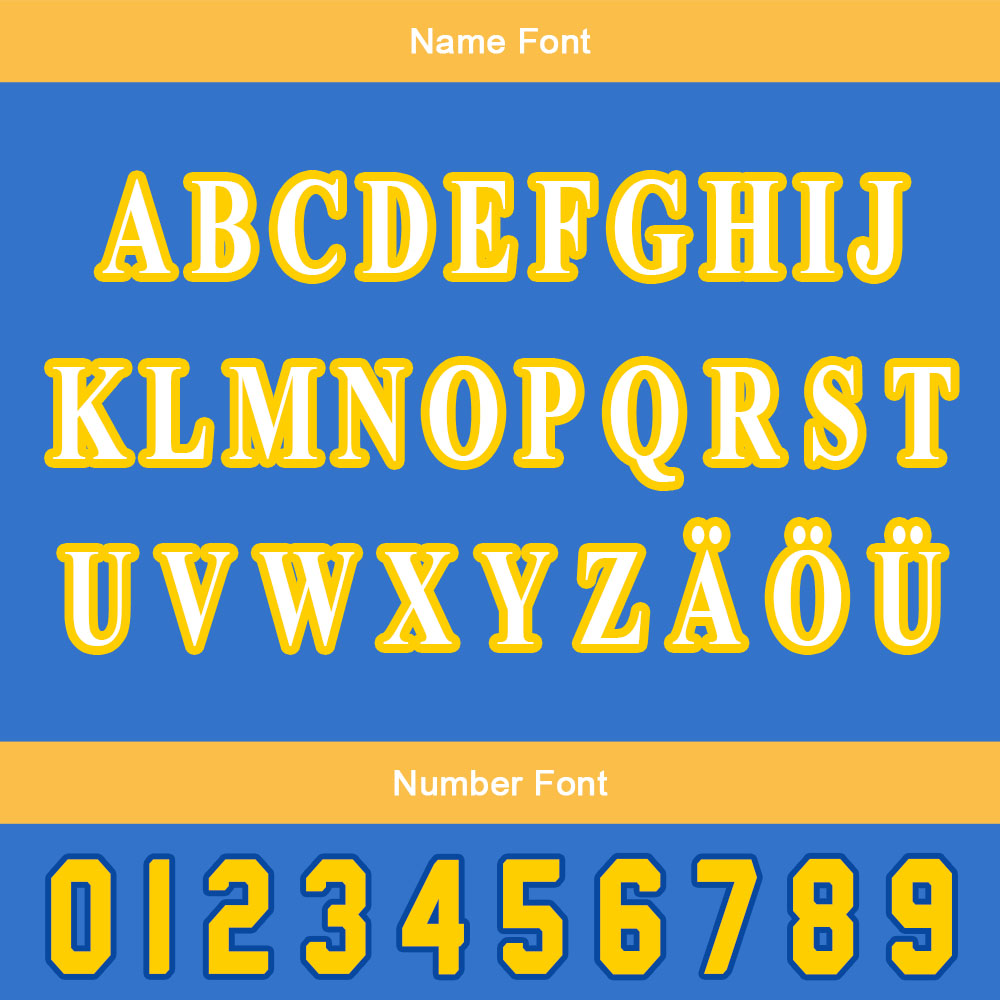 Custom Blue Yellow Letterman Varsity Jacket Personalized Embroidery Printing